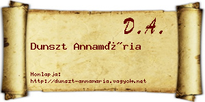 Dunszt Annamária névjegykártya